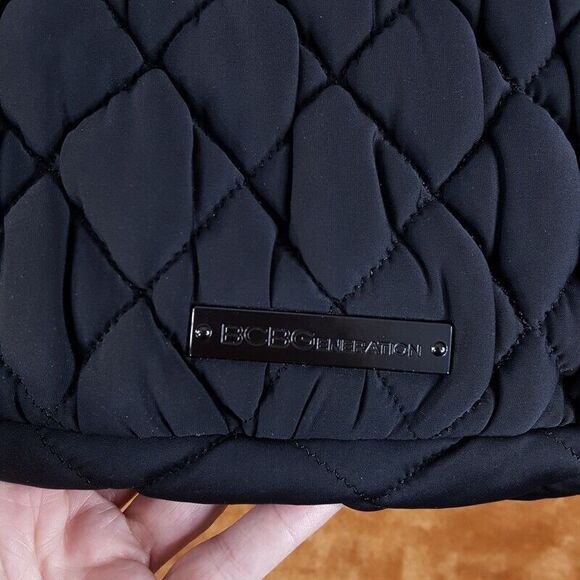 BCBG GENERATION Womens Handbag Black Quilted Chain Strap Shoulder Bag - Picture 4 of 12